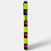 Checkerboard Hearts - Lime Green, Hot Pink & Black Case-Mate iPhone Case (Achterkant / Links)