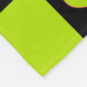 Checkerboard Hearts - Lime Green, Hot Pink & Black Fleece Deken (Hoek)