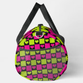 Checkerboard Hearts - Lime Green, Hot Pink & Black Plunjezak (Rechts)