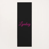 Checkerboard Hearts - Lime Green, Hot Pink & Black Yogamat (Achterkant)