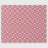 Checkerboard Hearts Pattern Valentijnsdag Cadeaupapier (Vlak)