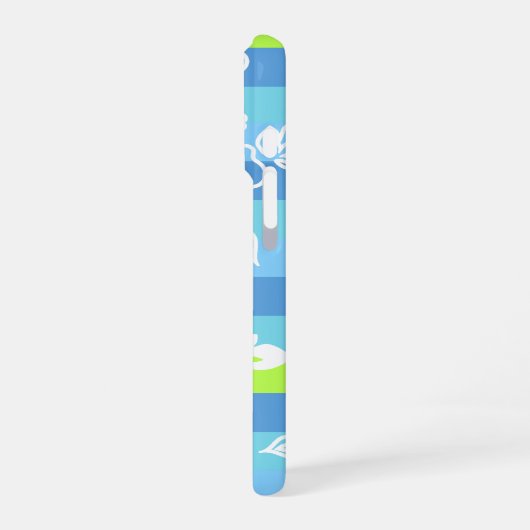 Checkerboard Hibiscus Hawaiian Floral iPhone Hoesje (Linkerkant)