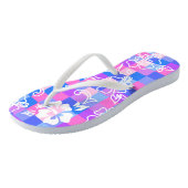 Checkerboard Hibiscus Hawaiian Floral Teenslippers (Schuin)