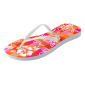 Checkerboard Hibiscus Hawaiian Floral Teenslippers (Schuin)