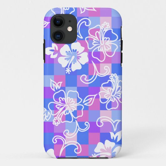 Checkerboard Hibiscus Hawaiian iPhone 5 Casemate Case-Mate iPhone Case (Achterkant)