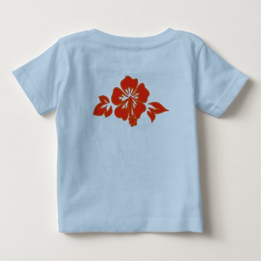 Checkerboard Hibiscus Peuter & baby T - shirts (Achterkant)
