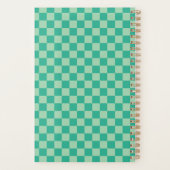 Checkerboard Jungle Green Retro Pattern 2026  Planner (Achterkant)