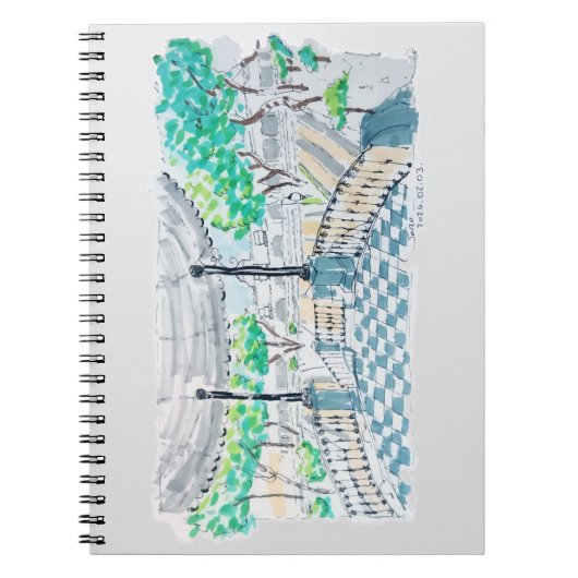 Checkerboard Kiosk Park View Notitieboek (Voorkant)