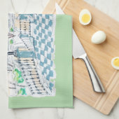 Checkerboard Kiosk Park View Theedoek (Quarter Fold)