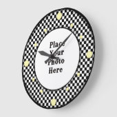 Checkerboard - Lijst - Uw fotowandklok Grote Klok (Hoek)