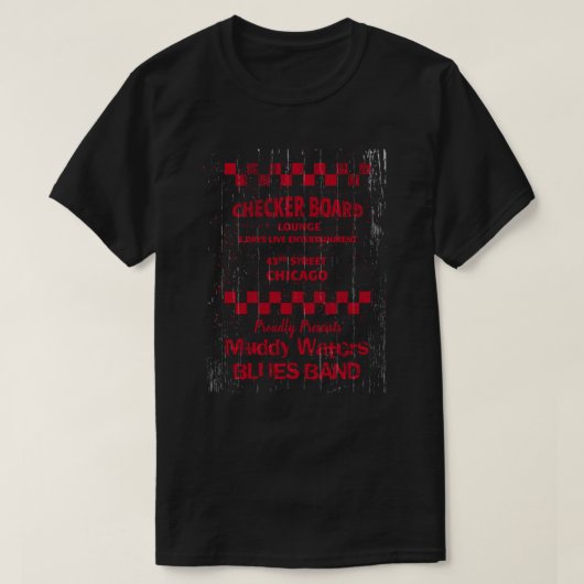 Checkerboard Lounge Chicago-Cadeaus T-shirt (Design voorkant)