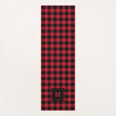 Checkerboard Masculine Plaid Pattern Monogram Yogamat (Voorkant)