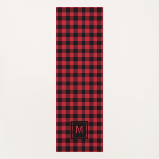 Checkerboard Masculine Plaid Pattern Monogram  Yogamat (Voorkant)