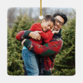 Checkerboard Merry & Bright Christmas Ornament (Achterkant)