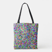 Checkerboard Middelgrote Canvas tas (Achterkant)