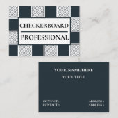 Checkerboard Modern geometrisch Visitekaartje (Voorkant / Achterkant)