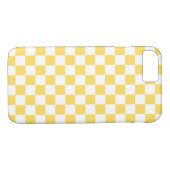 Checkerboard Mustard Yellow en White Case-Mate iPhone Case (Achterkant (Horizontaal))