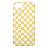 Checkerboard Mustard Yellow en White Case-Mate iPhone Case (Achterkant)