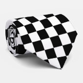 Checkerboard New Wave Punk Stropdas (Opgerold)