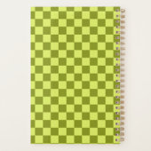 Checkerboard Olijfgroene Limoen Gepersonaliseerd 2 Planner (Achterkant)