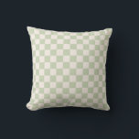 Checkerboard Pastel Groen Geruite Sage Check Kussen<br><div class="desc">Geruite Patroon - Pastel groen / salie dambord.</div>