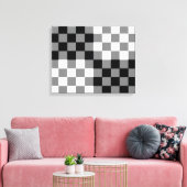CHECKERBOARD PATTERN CANVAS AFDRUK (Insitu (Woonkamer))