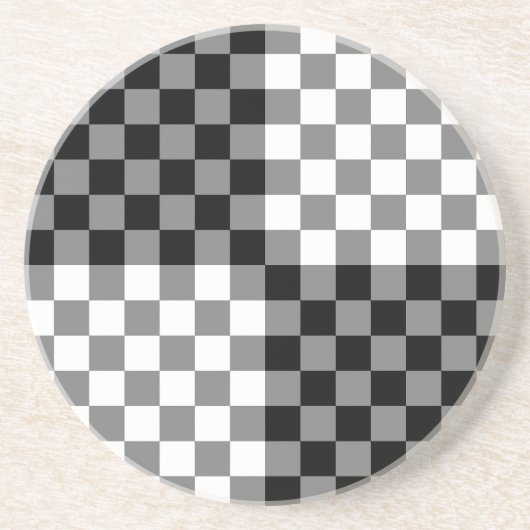 CHECKERBOARD PATTERN ZANDSTEEN ONDERZETTER (Voorkant)