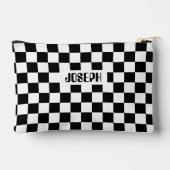 Checkerboard Personalized Name Pencil Case Etui (Achterkant)