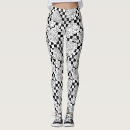 Checkerboard Pizzeria Pizzeria Vrouw Chef Leggings