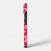 Checkerboard Red Heart Pattern Telefoonhoes iPhone Hoesje (Linkerkant)