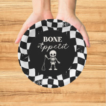Checkerboard Retro Bad To The Bones Halloween
