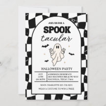 Checkerboard Retro Spooktacular Halloween