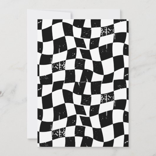 Checkerboard Retro Spooktacular Halloween Kaart (Achterkant)