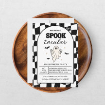 Checkerboard Retro Spooktacular Halloween