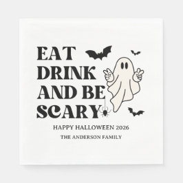 Checkerboard Retro Spooktacular Halloween Servet