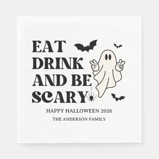 Checkerboard Retro Spooktacular Halloween Servet (Voorkant)