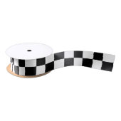 Checkerboard Ribbon Satijnen Lint (Spoel)