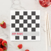 Checkerboard Road Race Party Napkins Servet (Insitu)