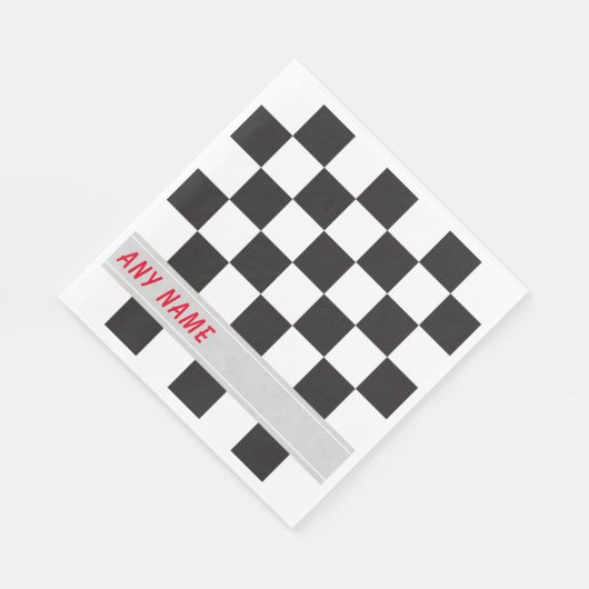 Checkerboard Road Race Party Napkins Servet (Hoek)