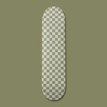 Checkerboard Sage Green Checkered Squares Check Persoonlijk Skateboard<br><div class="desc">De Groene Gecontroleerde Vierkantjes van de Salie van Checkerboard. Minimalistisch ontwerp van het controlepatroon.</div>