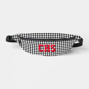 Checkerboard School Initialen Team Kleuren Leuk Heuptasje