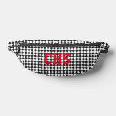 Checkerboard School Initialen Team Kleuren Leuk Heuptasje (Liggend)