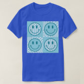 Checkerboard Smile Face Funny Happy Face Trendy T T-shirt (Design voorkant)