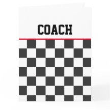 Checkerboard Sports Bedankt Coach Team Kleuren
