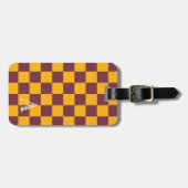 Checkerboard Sports Team Kleuren School INITIAAL p Bagagelabel (Voorkant horizontaal)