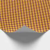 Checkerboard Sports Team Spirit Maroon Gold Fun Cadeaupapier (Hoek)