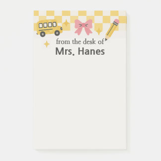 Checkerboard Teacher Gepersonaliseerde Post-IT-not Post-it® Notes