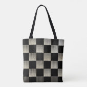 Checkerboard Textured Art Tas (Achterkant)