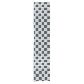 Checkerboard Trendy Checkered Pattern Korte Tafelloper (Voorkant)