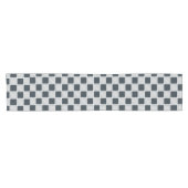 Checkerboard Trendy Checkered Pattern Korte Tafelloper (Horizontaal)